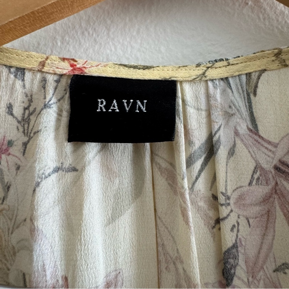 RAVN x Revolve Yellow Floral Wrap Dress size Small - Picture 9 of 11